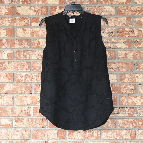 CAbi Tops - CAbi Black Sheer Lace Top